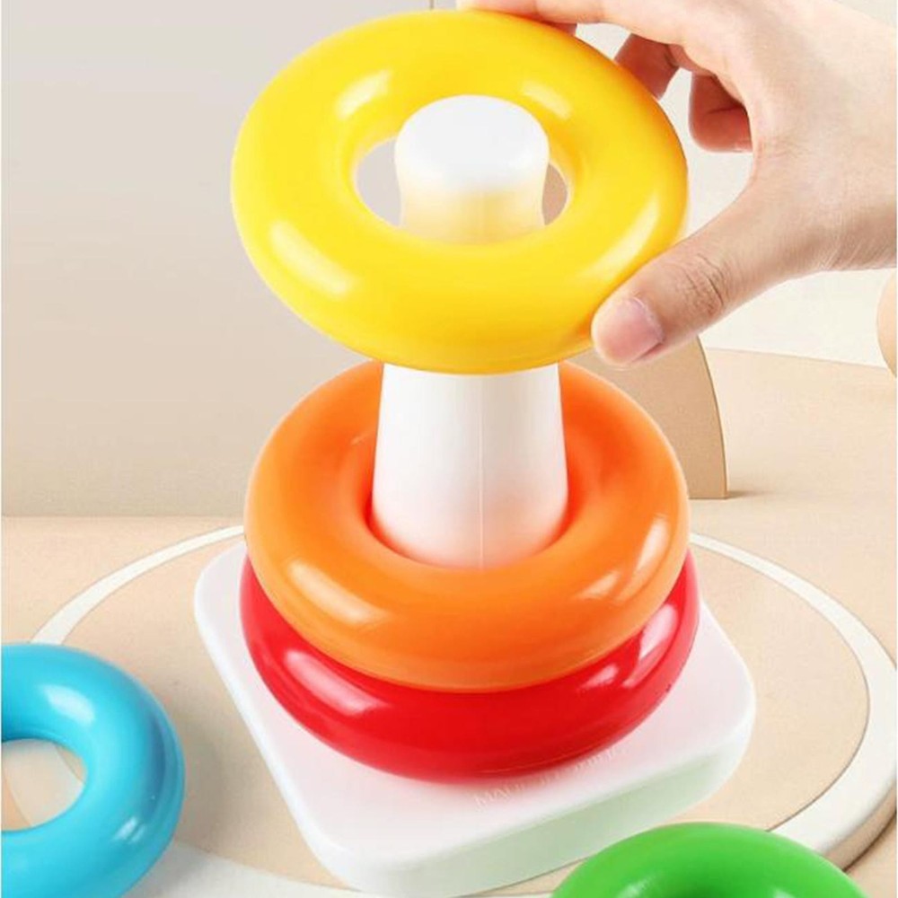 Baby Stacking Toy Rainbow Brain Development Educational Fun Interactive Stack