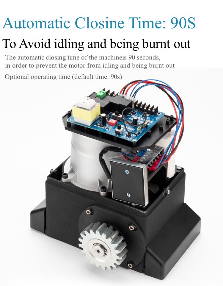 3968lbs Motorized Sliding Gate Operator Electric Gate Opener W/ Remote Control