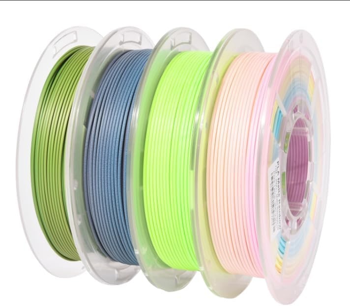 Matte PLA 3D Printer Filament Bundle Upgraded Multicolored Filament 1.75mm 4 ...