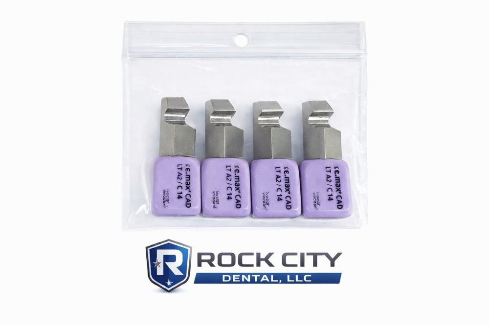 IPS e.max CAD LT A2 / C14 Ceramic Blocks – Lot of 4