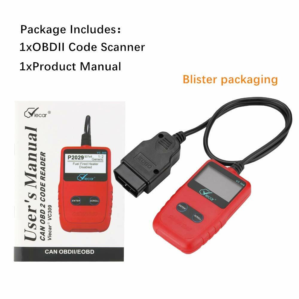 EOBD OBDII Car Scanner Code Reader Auto Fault Engine Diagnostic Reset Tool VC309