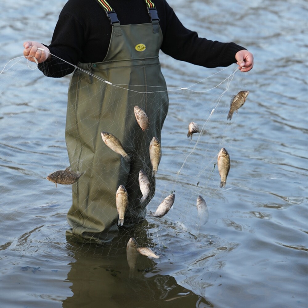 100 ft 3 Layer Length White Single Layer Fish Gill Sink Net Angling Tackle