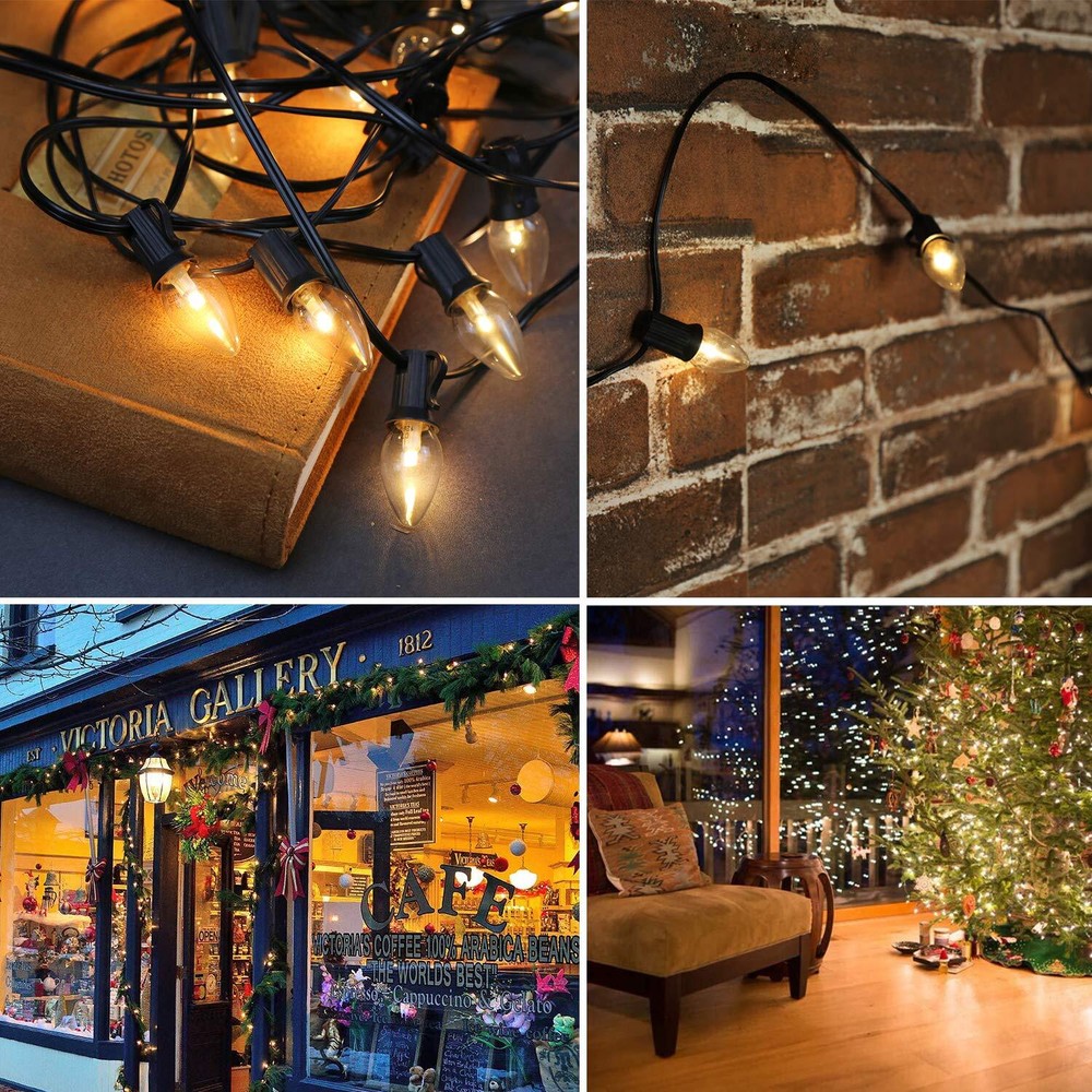 Night Light Bulb – C7 E12 LED Bulbs – Candelabra, 0.6 Watt Equivalent 7W -6 Pack