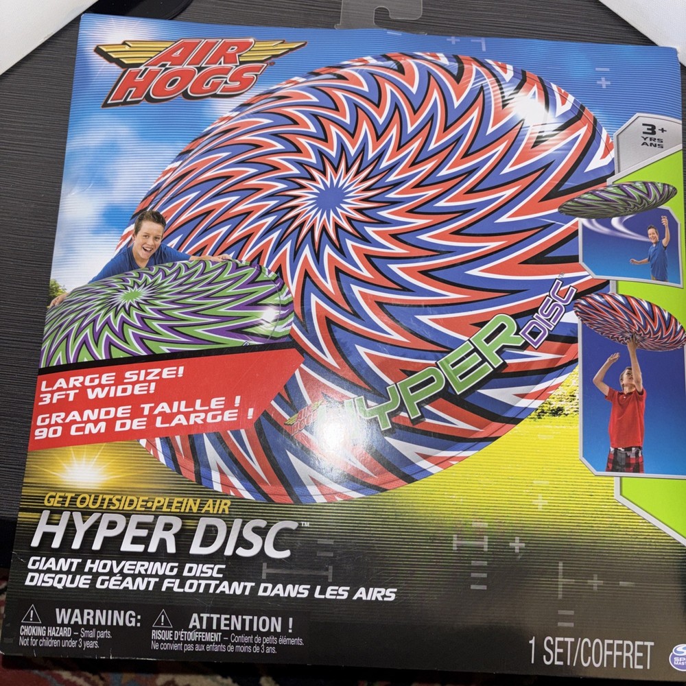 Air Hogs Hyper Disc Giant Hovering Zig Zag 3 Feet Wide NEW