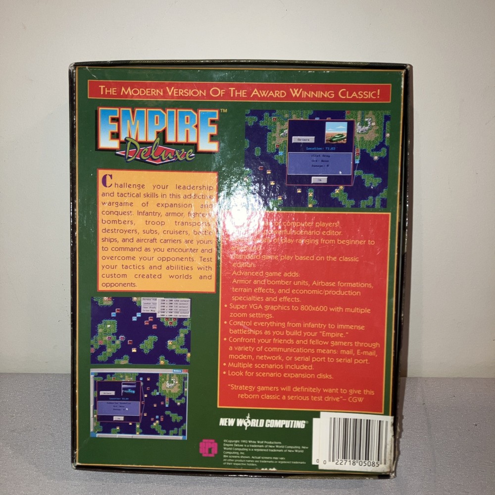 Empire Deluxe - IBM 3.5" Disks - New World Computing, 1993