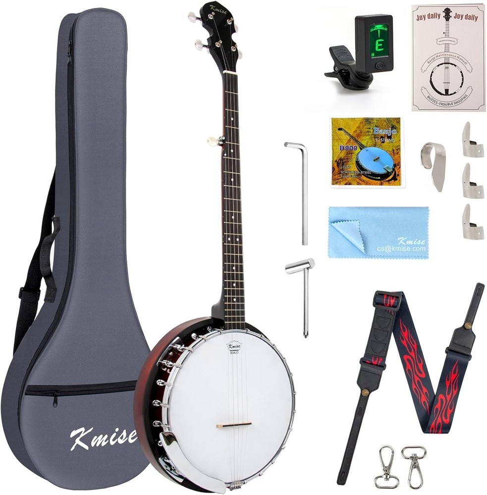 5 String Banjo Starter Kit - Sapele & Okoume, Includes Tuner & Picks