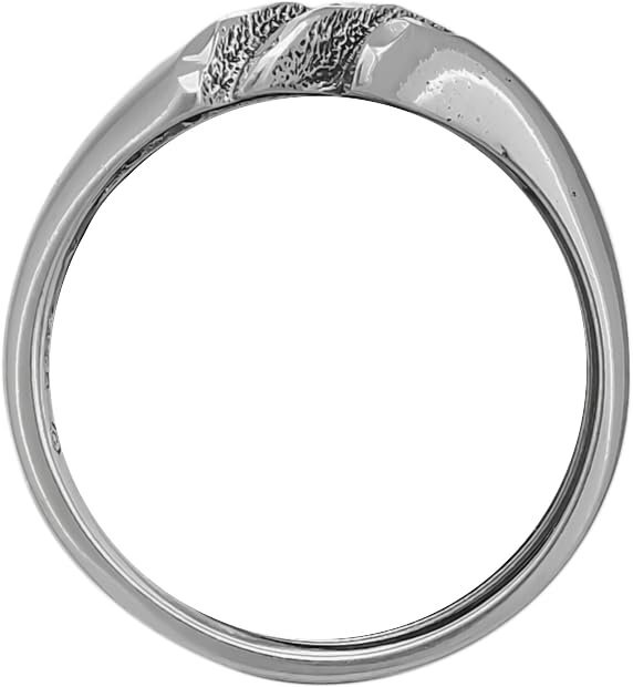 Diamond Cut Breaking Waves Ring
