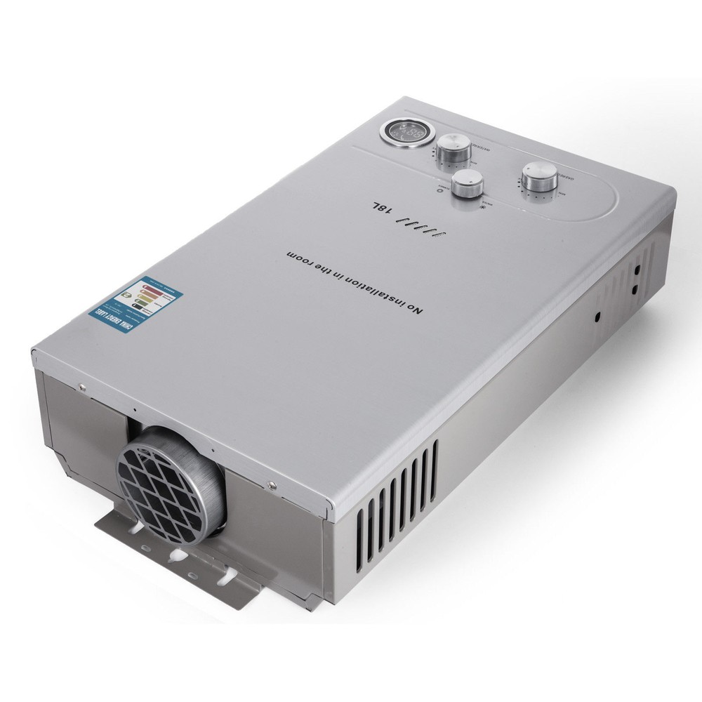 18L/5GPM Tankless Water Heater Natural Gas Water Boiler On-Demand W/ Shower Kit