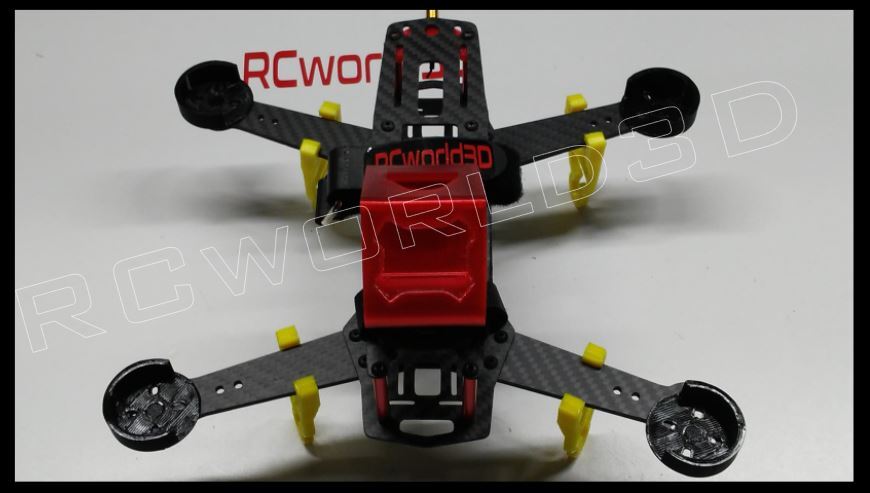 QUADCOPTER BRUSHLESS MOTOR MOUNT/BASE PROTECTOR 4PCS 3D PRINTED SOLID - PLA