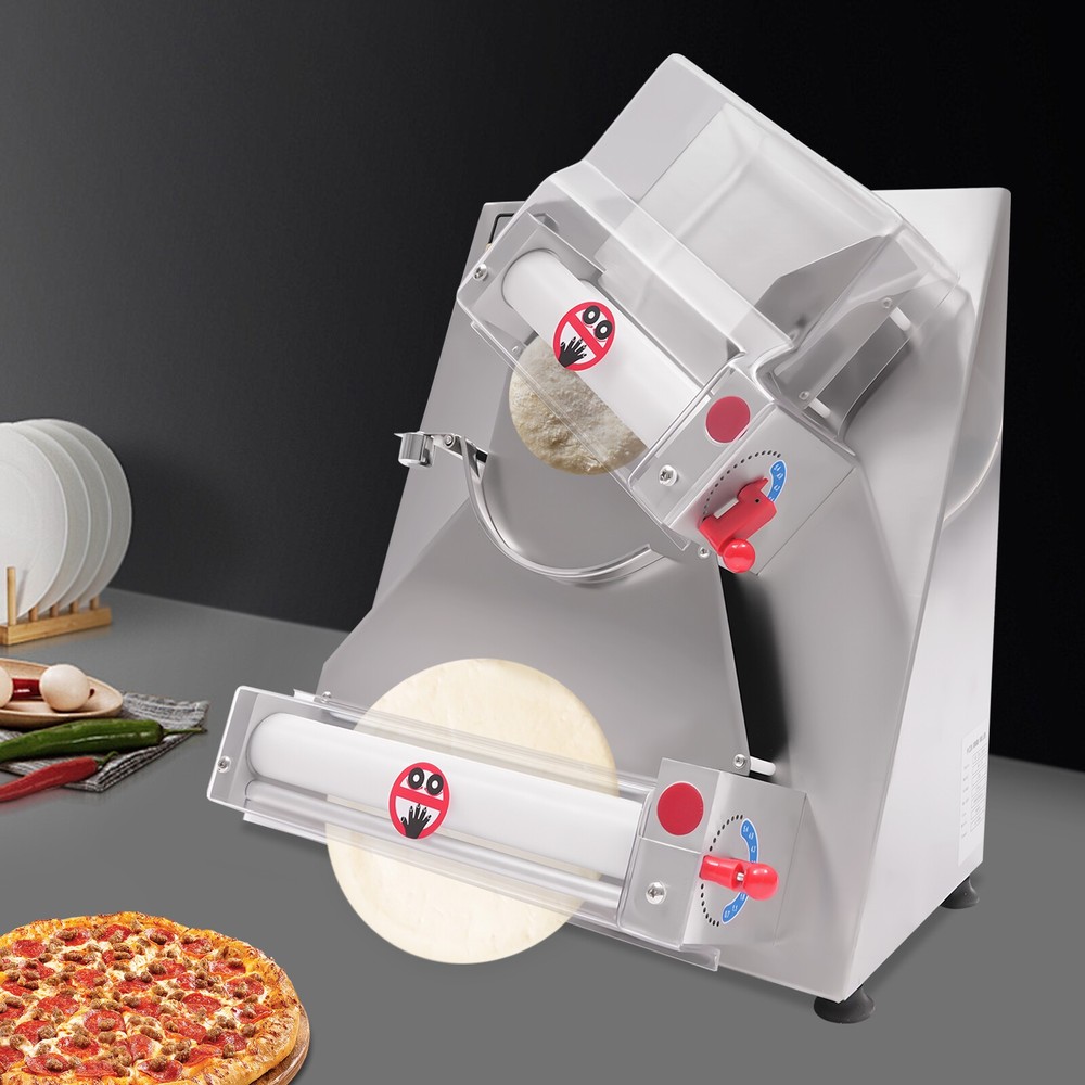 Pastry Pizza Maker 4"-16" Electric Dough Roller Sheeter Press Making Machine