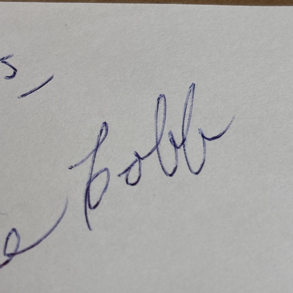 Jerrie Cobb Signed Index Card
