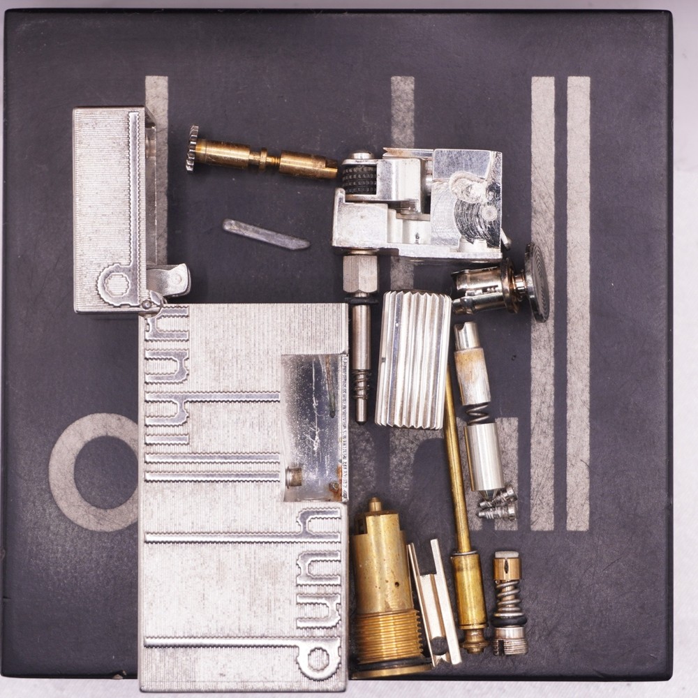 Dunhill Mini Lighter Silver _ Signature _Ultrasonically Cleaned_Working
