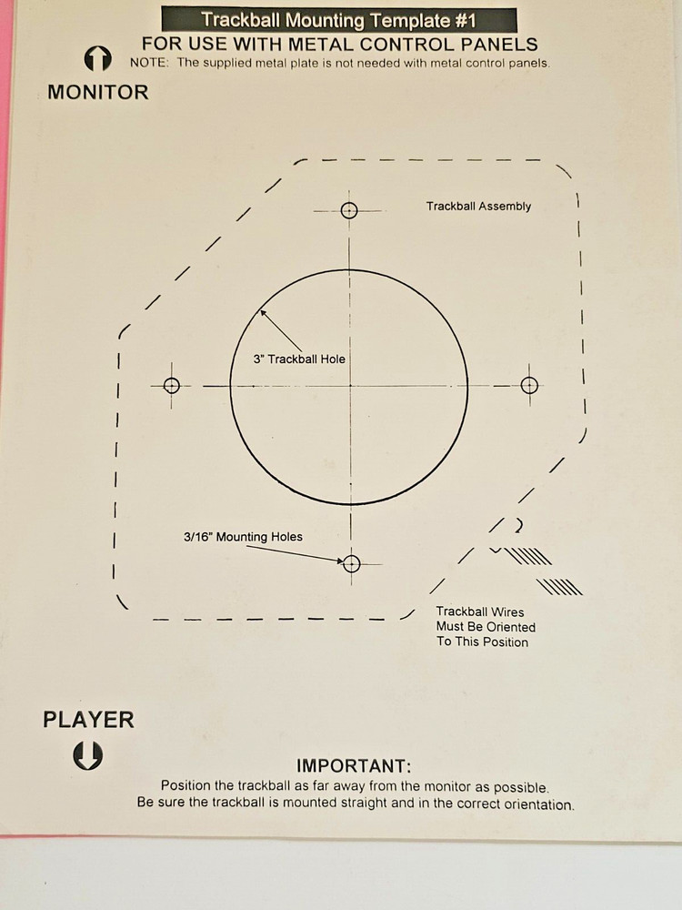TRACKBALL INSTALLATION TEMPLATES INSTALLATION MANUAL