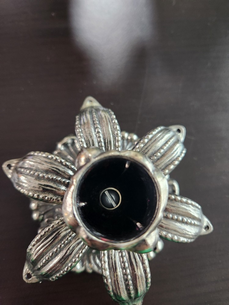 Ornate Silver Candelabra Tip