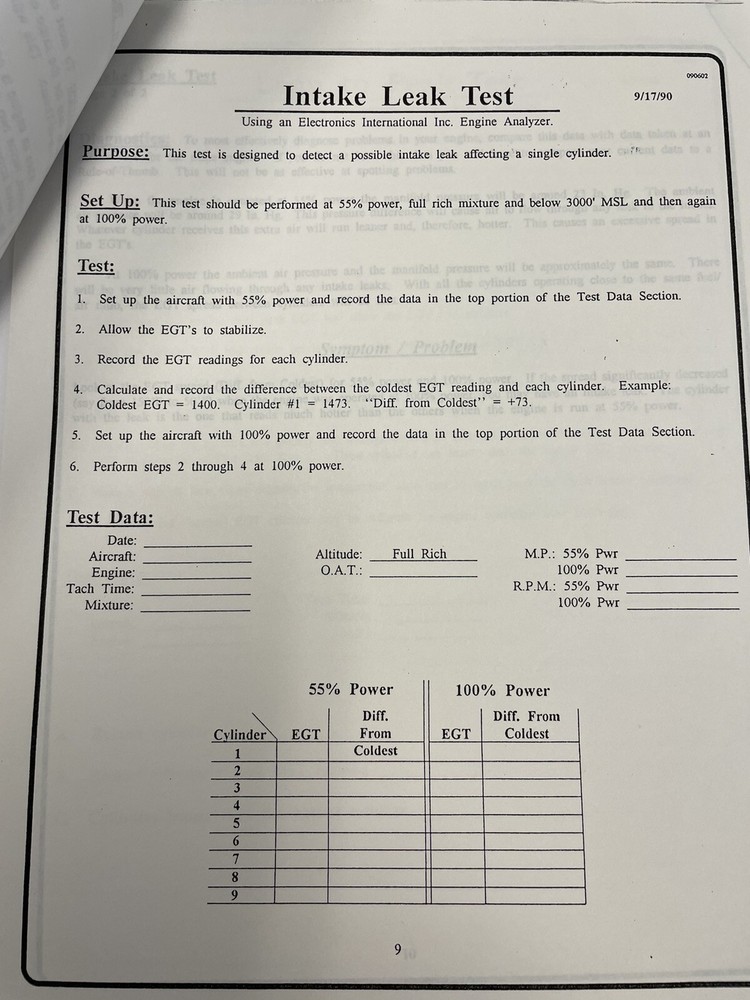 Pilots Manual For Diagnosing Engine Problems-For Max Performance Safety #092801