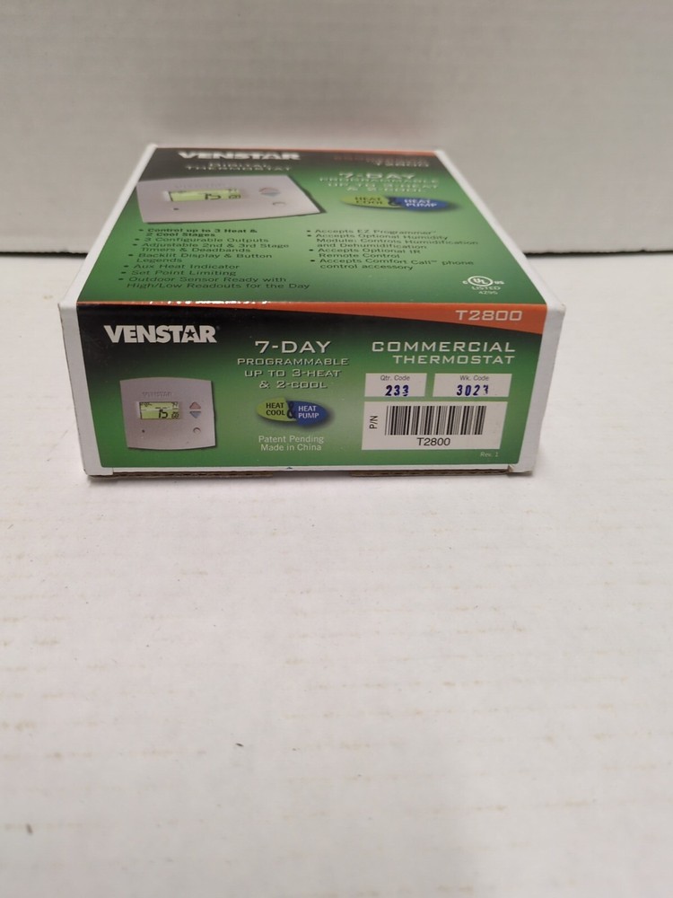 Venstar T2800 Programmable Commercial Thermostat
