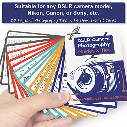 DSLR Cheat Sheet for Canon, Nikon, Sony, Camera Accessories Quick Reference C...