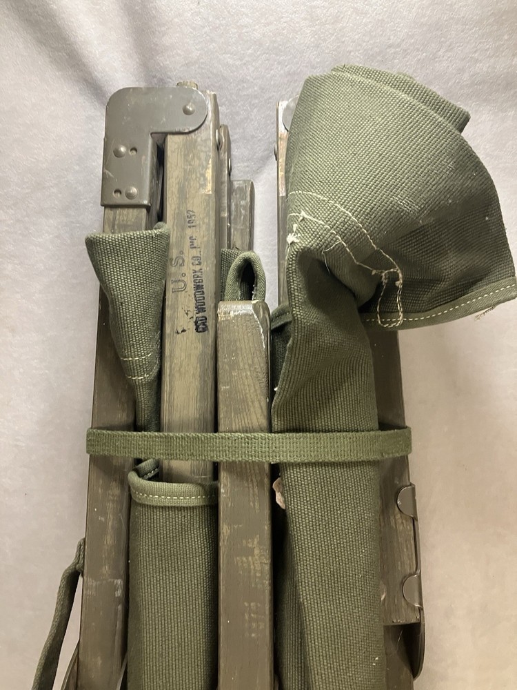 Vintage 1952 U.S. Army folding cot