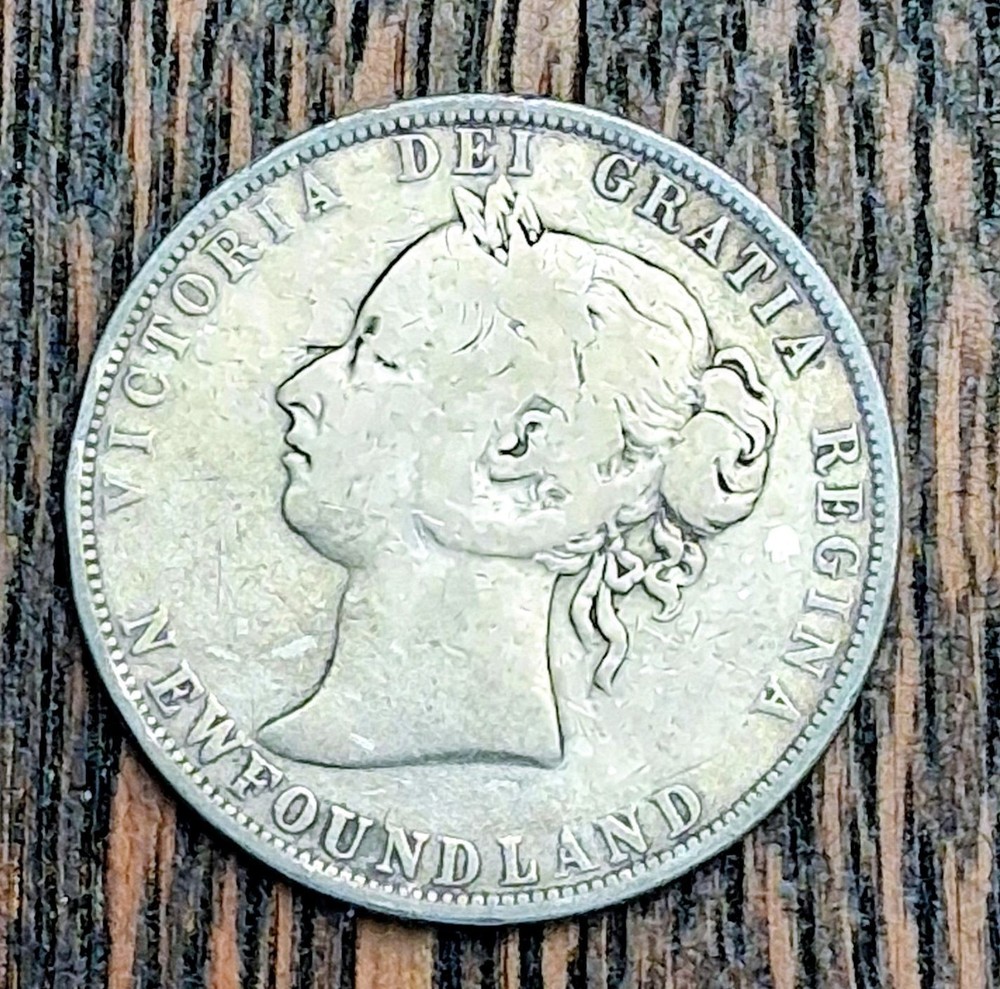 1885 Newfoundland 50 Cent-G-condition.