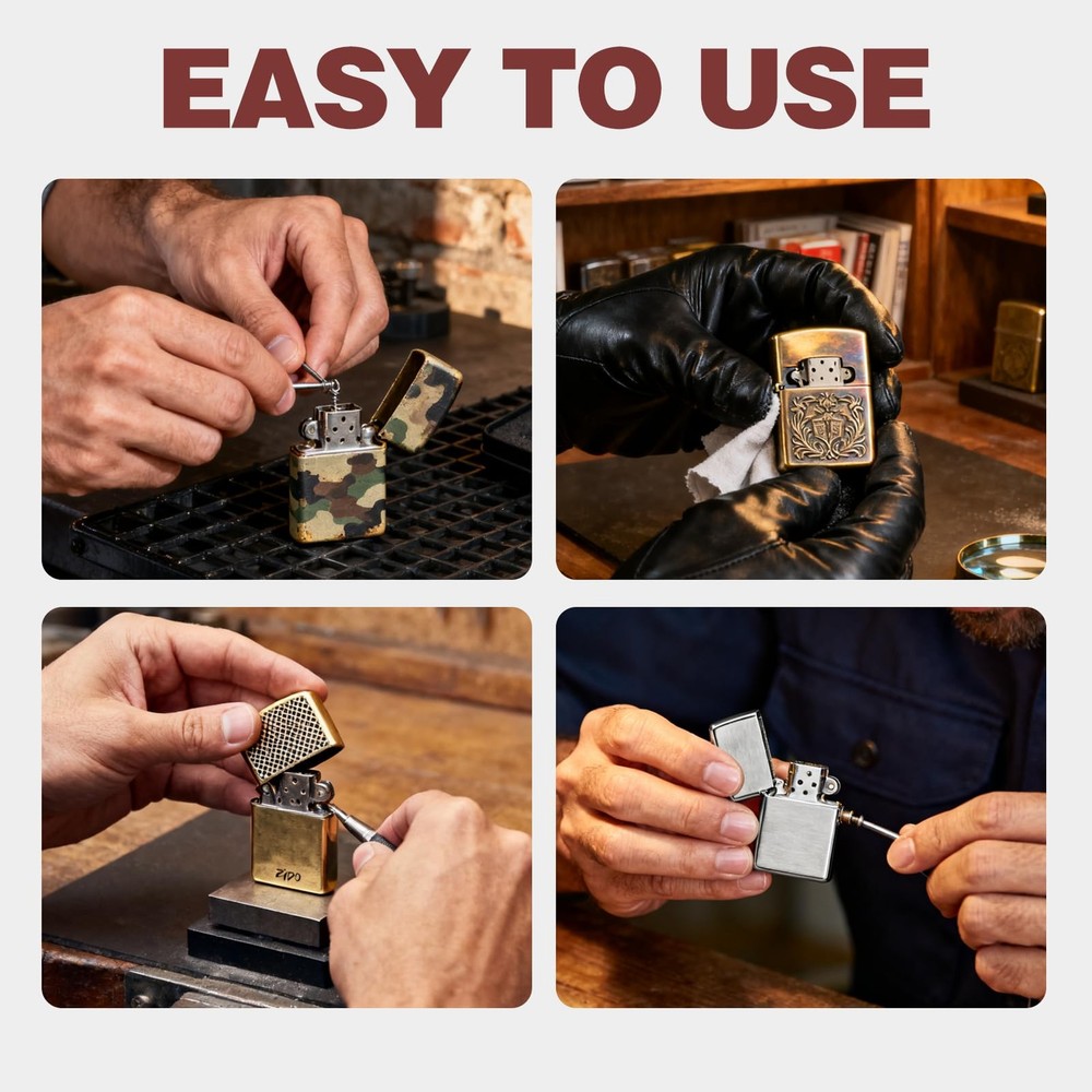 Cotton Wadding Felt Wick Kit for Universal Lighters - Easy to Use