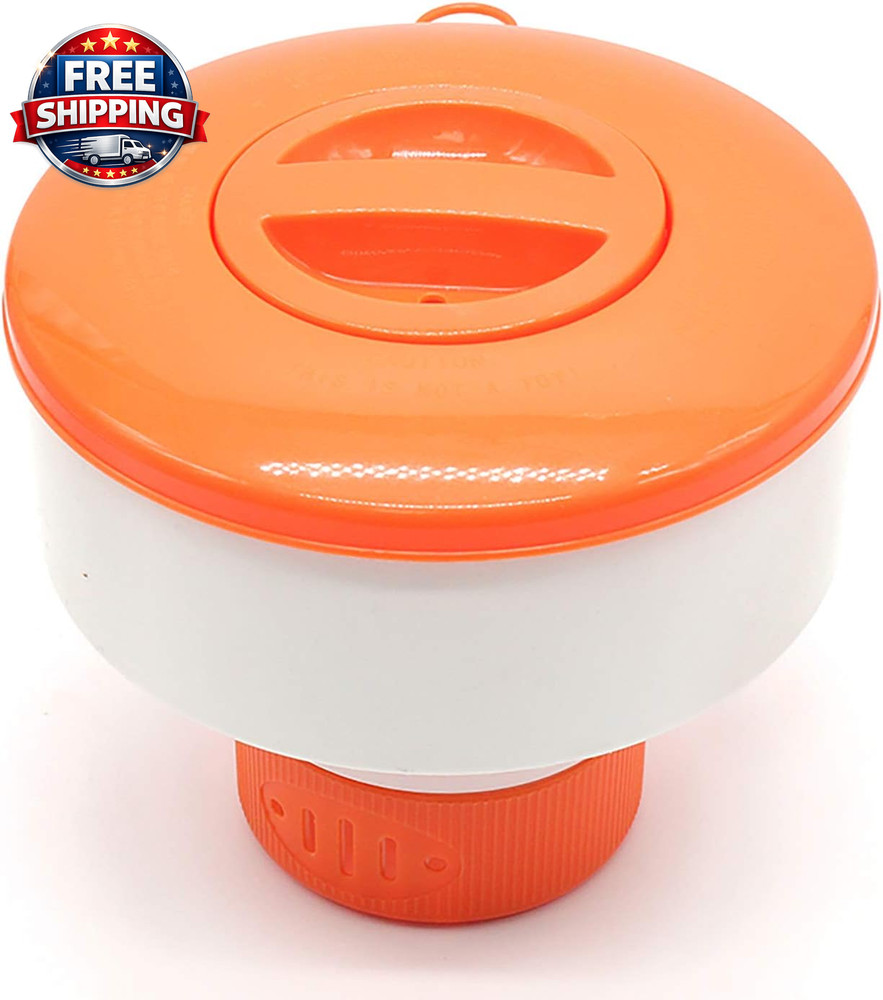 Pool Chlorine Floater, 7" Diameter Floatation Device Can Accommodate 3" Tablet C