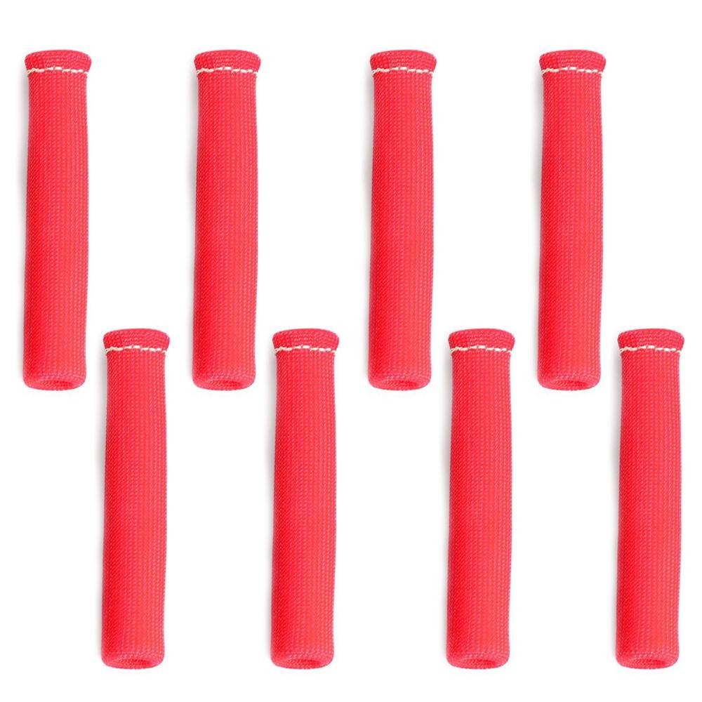 8PCS 1200° SPARK PLUG WIRE BOOTS HEAT SHIELD PROTECTOR SLEEVE for SBC BBC[