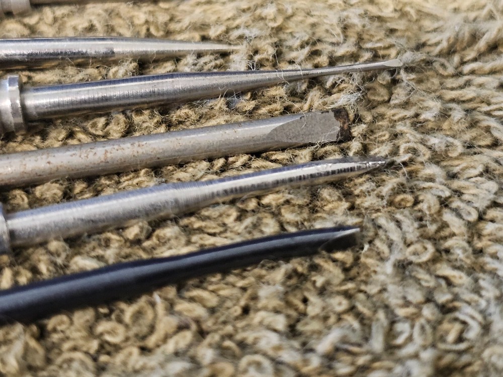 6 General Precision Screwdriver Mini Driver Bit Set Changeable Tips USA Slotted