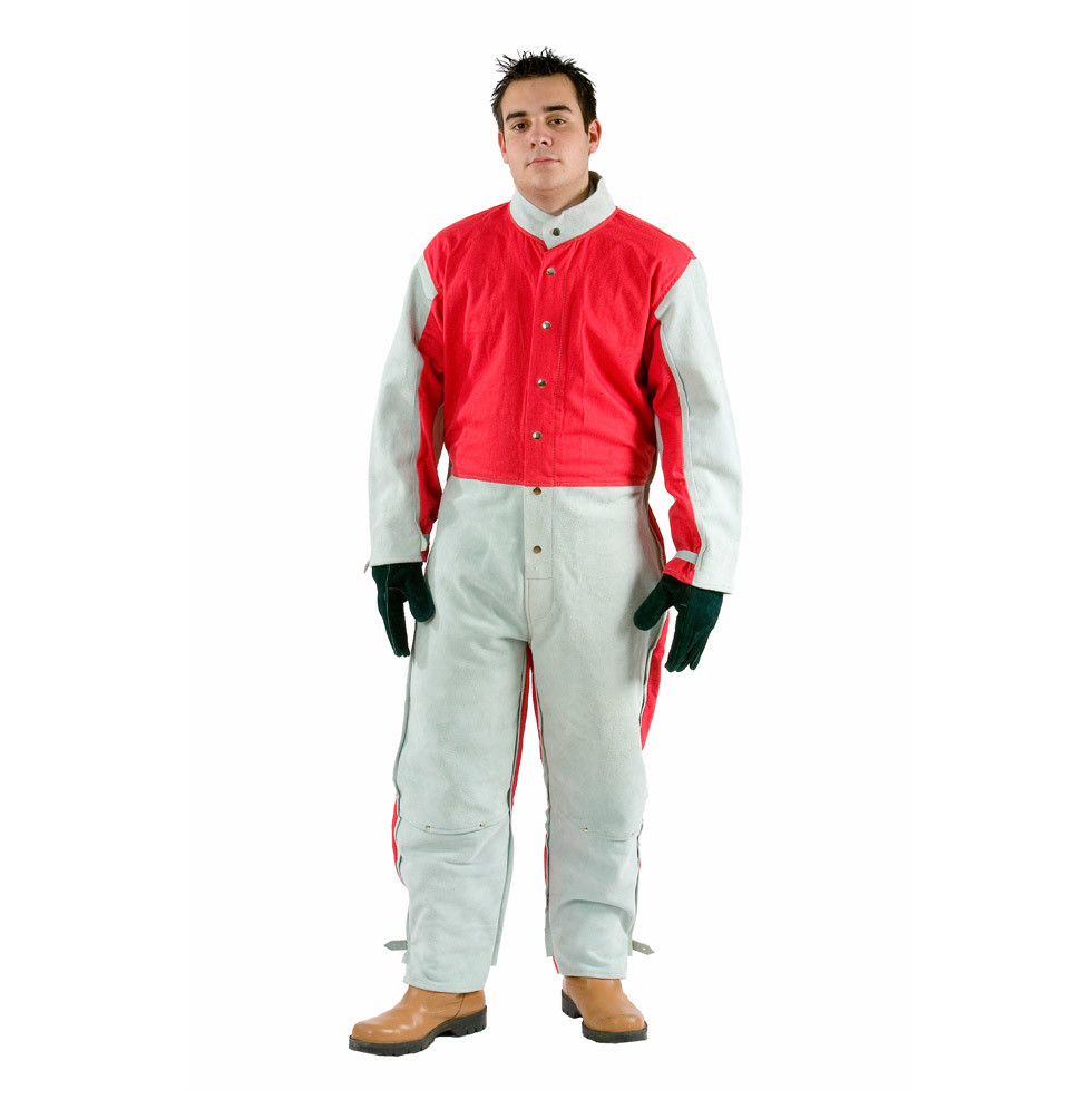 HEAVY DUTY LEATHER BLAST SUIT SANDBLAST SANDBLASTING 1X LARGE