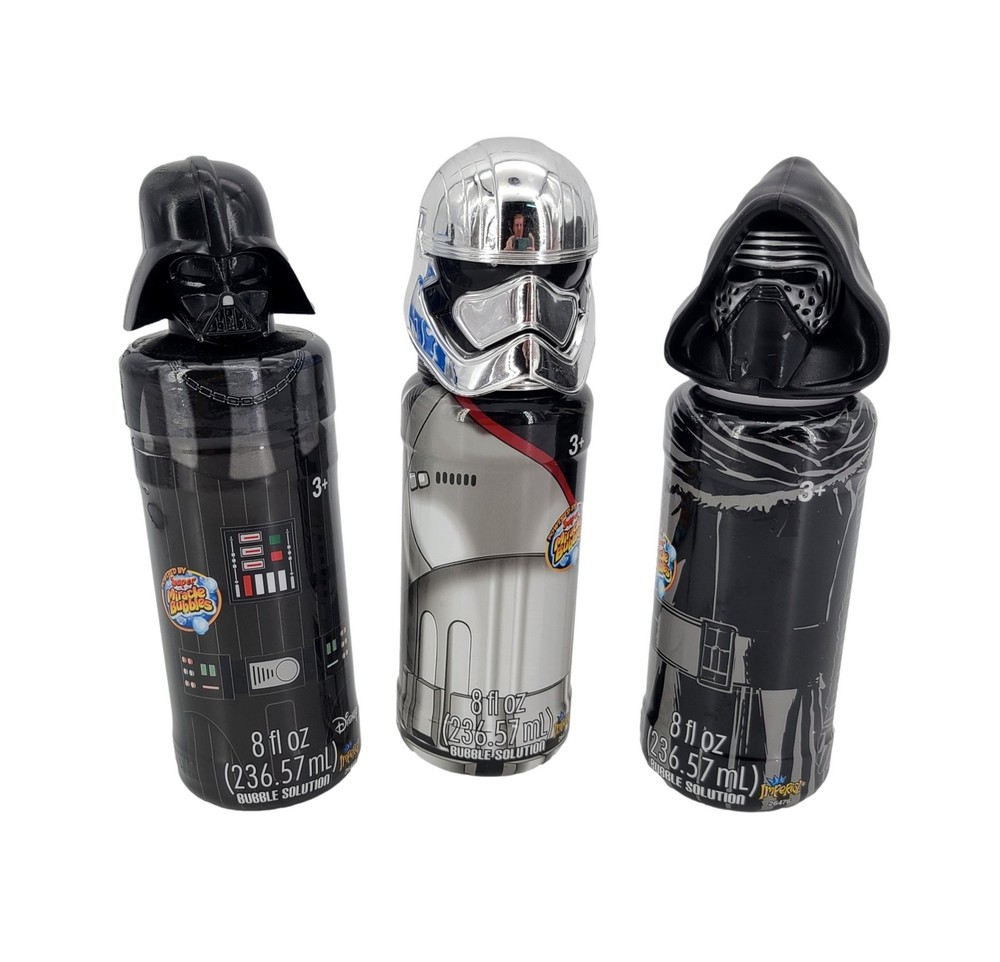 Star Wars Bubbles 3 Pack Darth Vader Captain Phasma Kylo Ren Bubble Solution 8