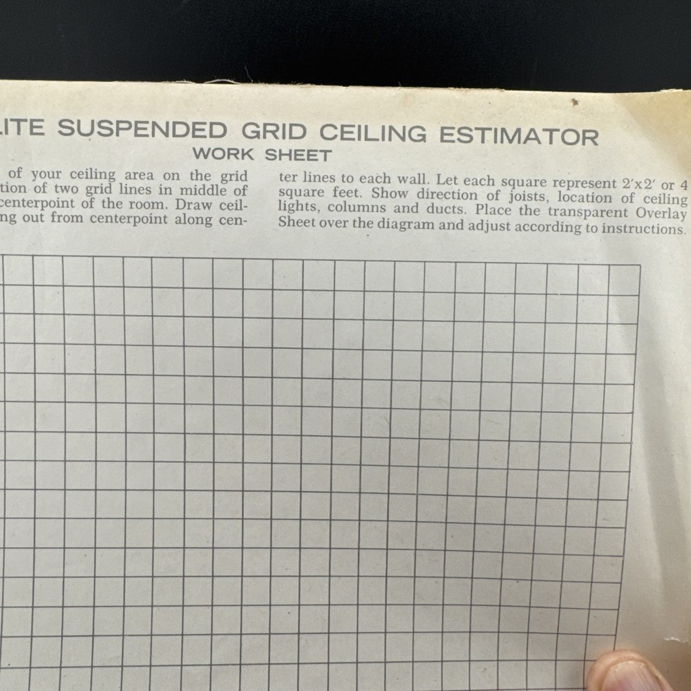 INSULITE SUSPENDED GRID CEILING GRID NOTEPAD