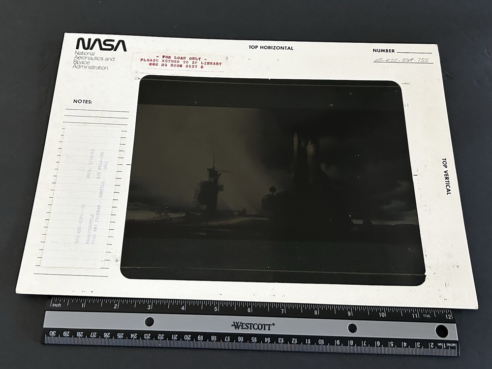 1983 NASA KSC Space Shuttle Orbiter Art Program Presentation Transparency