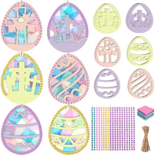 24 Easter Egg Suncatchers - DIY Religious Easter Eggs - Religious Colors