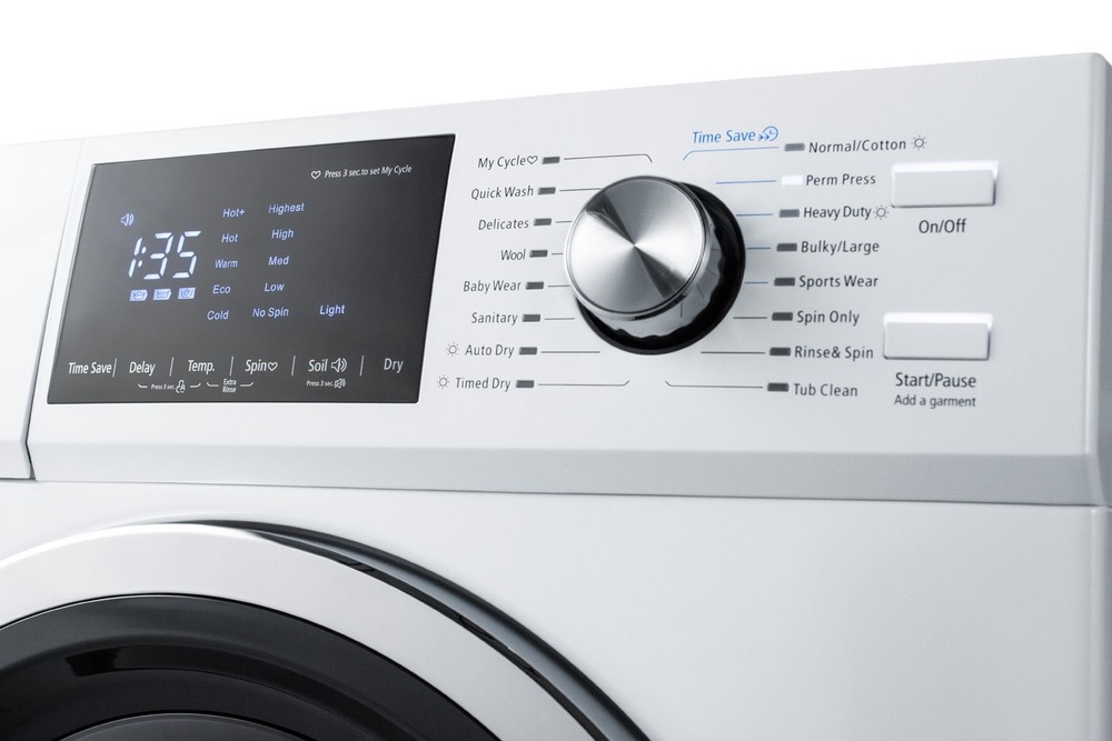 Summit SPWD2202 White 24"W 2.7 Cu. Ft. Front Loading Washer/Dryer Combo