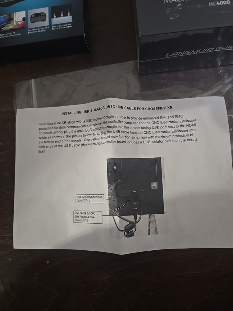 Langmuir Systems Controller Computer- MC4000 Machine - Crossfire XR CNC