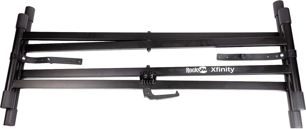 Infinitely Adjustable Keyboard Stand - Heavy-Duty Double-X Design - No Assembly