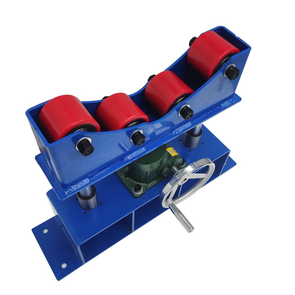 2-Pcs 1100Lbs Capacity Manual Roller Accurate Rolling Support Frame for Welding