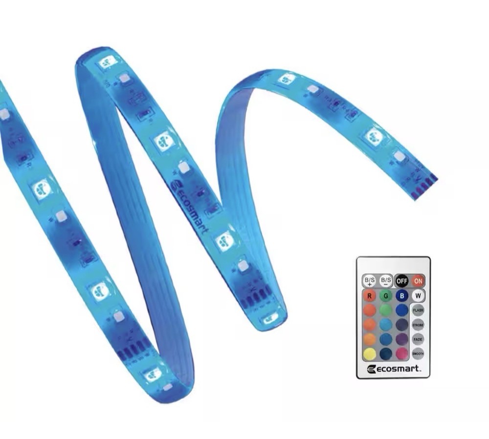 16.4 ft. Plug-In Dimmable Cuttable Color-Changing Integrated LED Strip Light