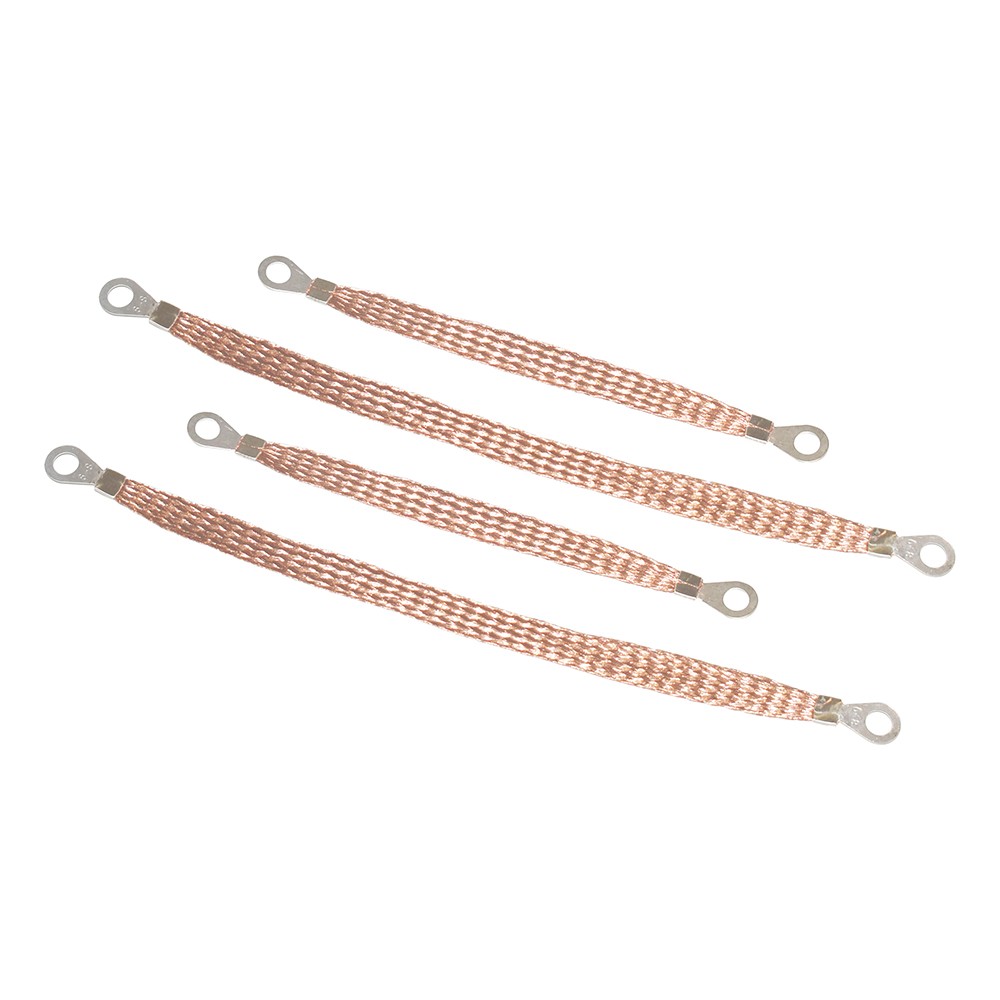 4x Engine Ground Strap Copper Cable Kit For Car Truck Firewall Engine Body Frame