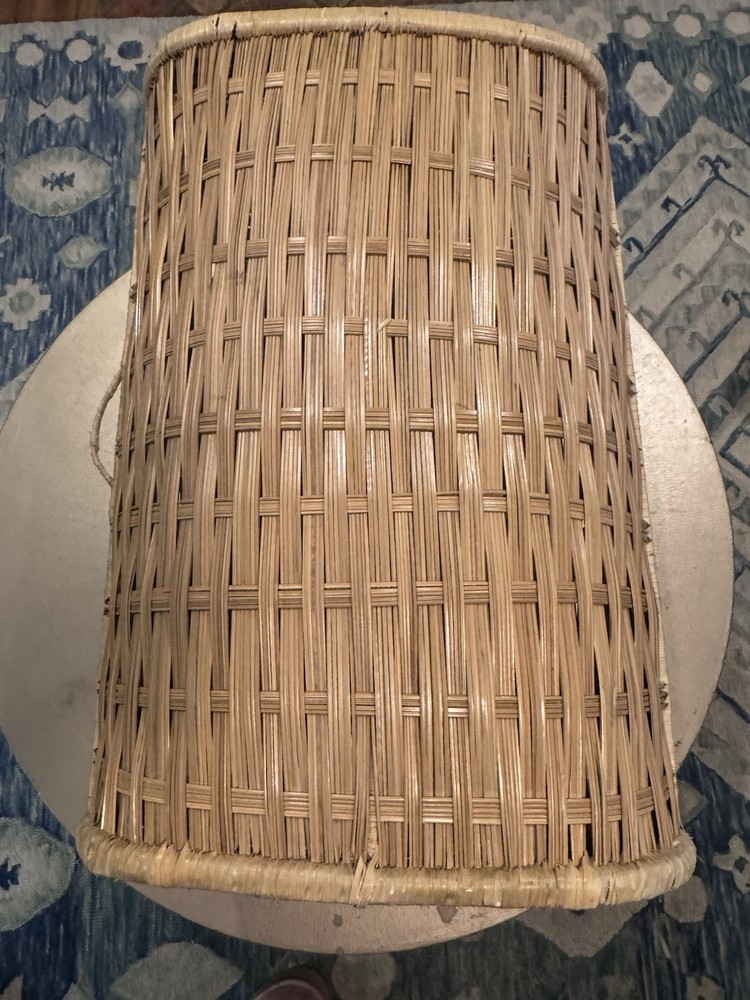 Wicker Rattan Sunburst Storage Chest Split Reed Large