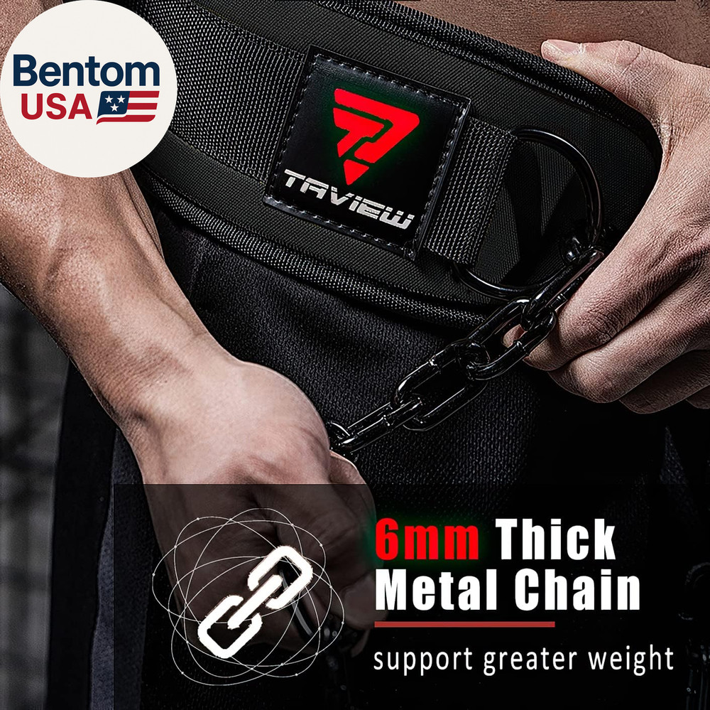 Heavy Duty Dip Belt with Chain - Weighted Pull up Belt for Workout