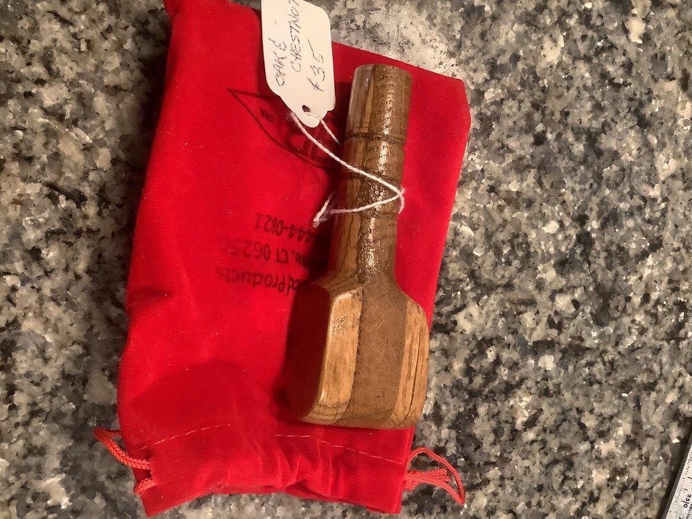 Pocket Pipe - Handmade, Lidded - - Oak & Chestnut Wood