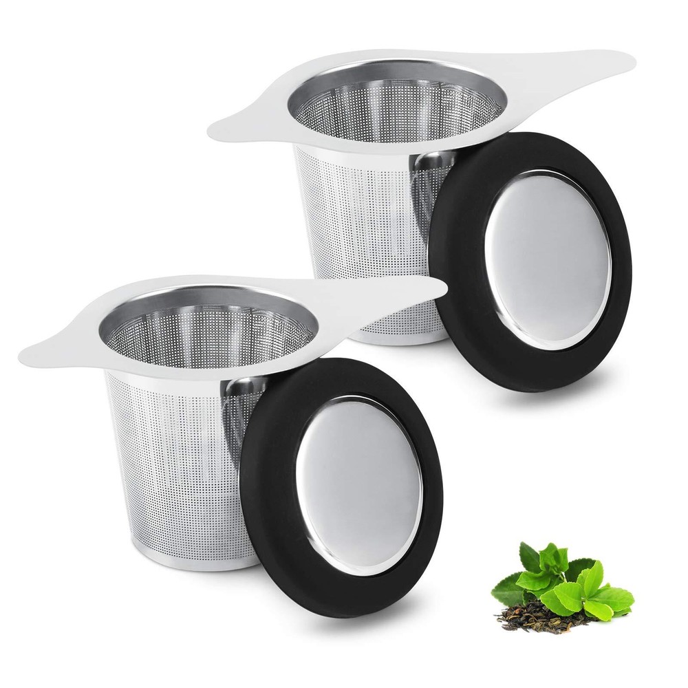2-Pack Stainless Steel Tea Infuser Baskets Strainers for Loose Leaf Tea