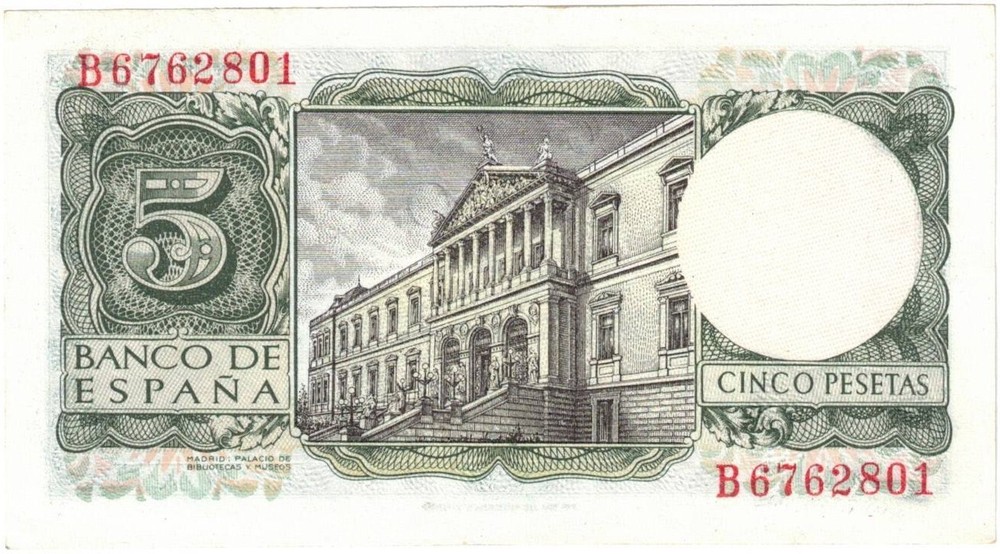 Spain 1954 5 Pesetas