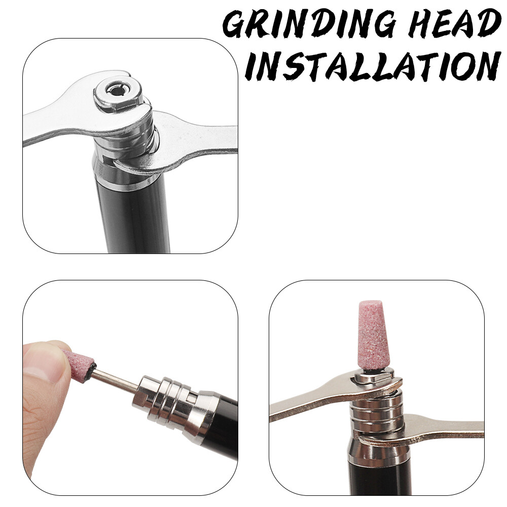 Micro Air Die Grinder Kit Mini Pencil Type Cleaning Grinding Pneumatic Tool Set