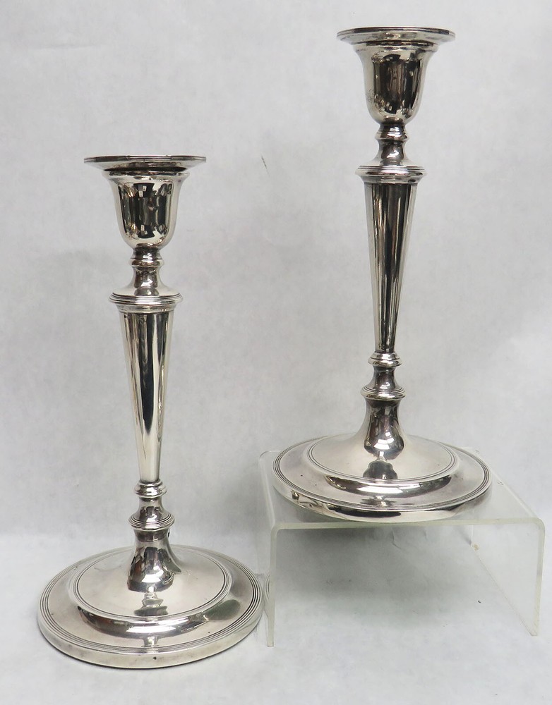 CLASSIC 1902 SHEFFIELD STERLING SILVER 9" CANDLESTICKS