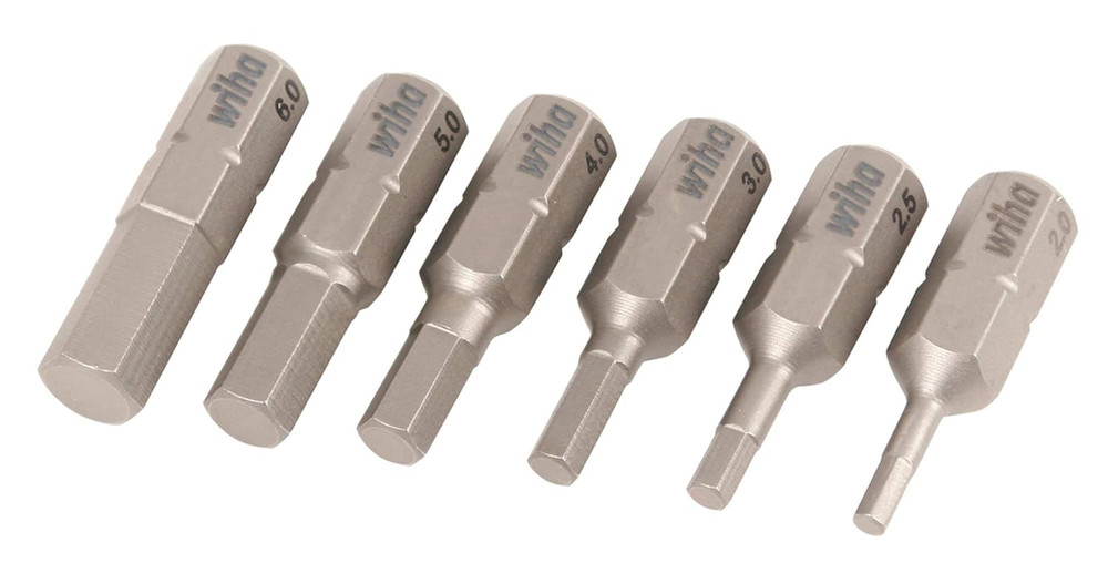 71397 6 Piece Hex Insert Bit Set - Metric