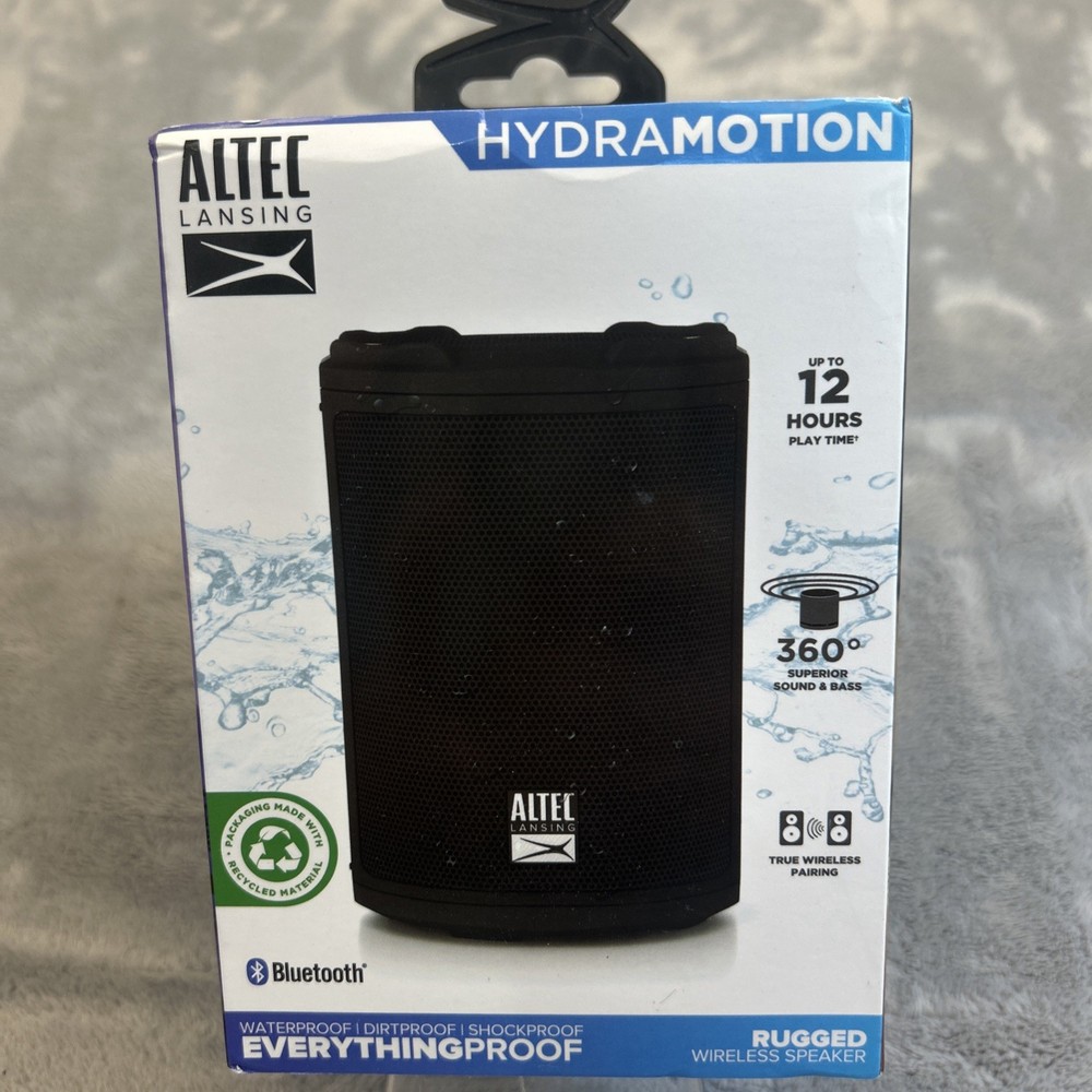 Altec Lansing HydraMotion Wireless Bluetooth Speaker LED & Strobe Light