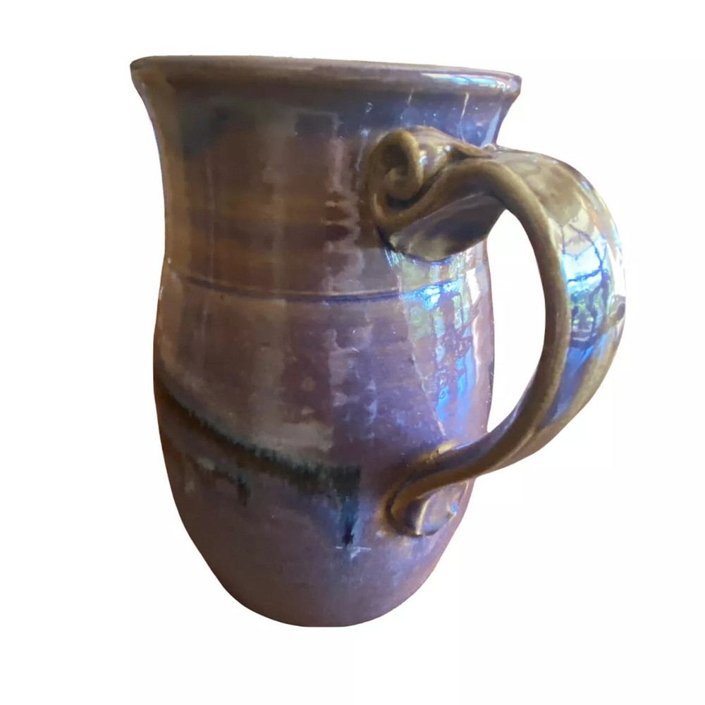 Vintage 1988 Pottery Pitcher Signed by Houghridge?