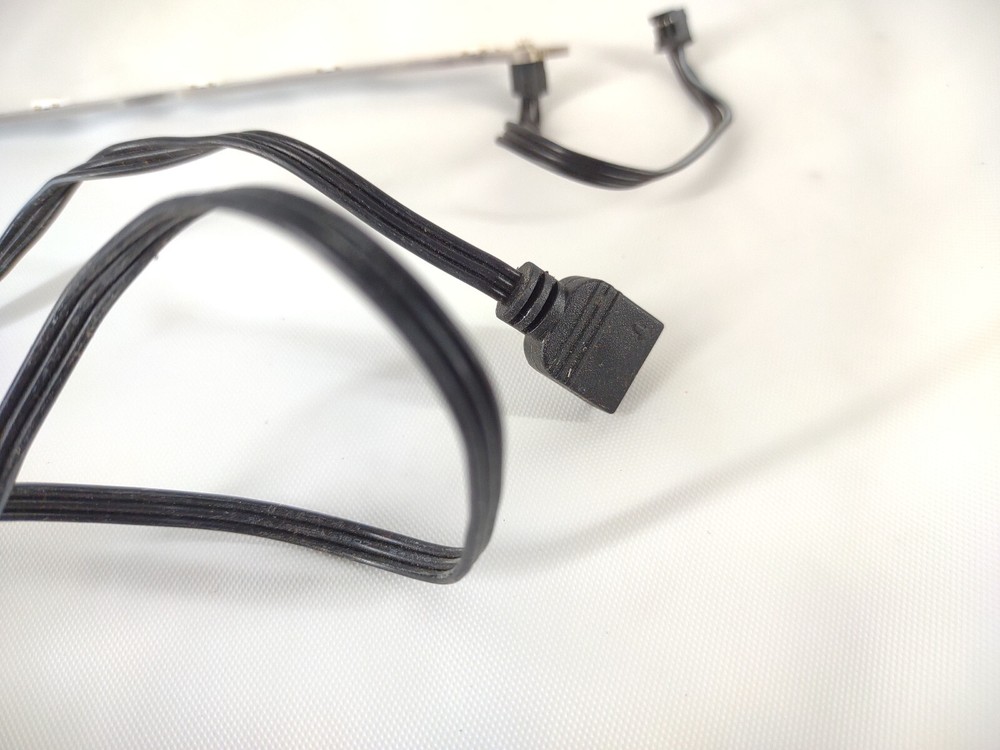 PC RGB LED Strip Light White for Computer Case Accessory Black w/ Cable