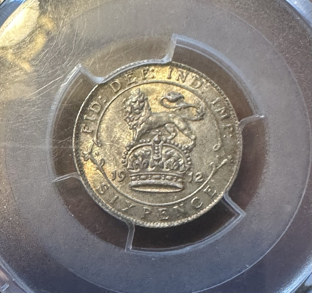 1912 Great Britain Six 6 Pence - PCGS MS65 - 6D